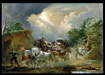 Coach in a Thunderstorm by Philippe Jacques de Loutherbourg
